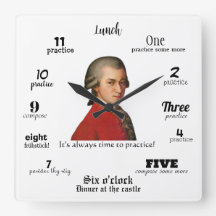 Horloge murale - Mozart - Il est toujours temps de