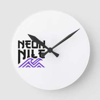 Horloge murale NEON NILE Wave Logo