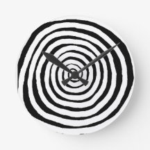Horloge murale noire et blanche