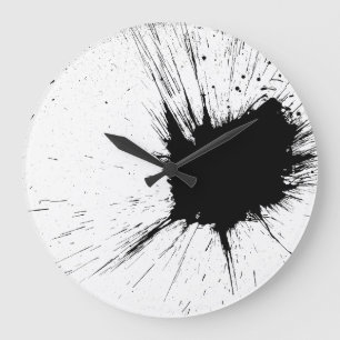 Horloge murale noire et blanche