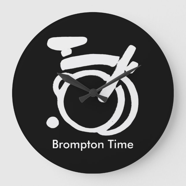 Horloge murale noire et blanche de Brompton (Recto)