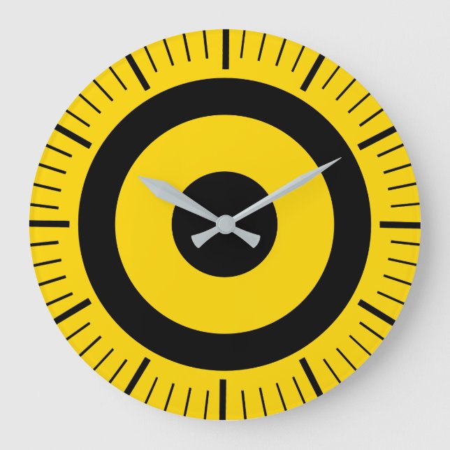Horloge murale noire et or fantaisie sans nombre (Recto)