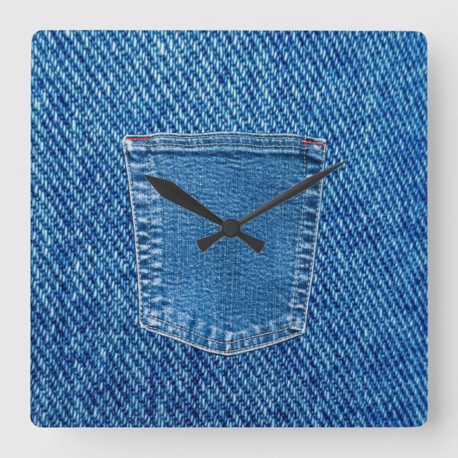 Horloge murale occidentale de poche en jeans en de (Recto)