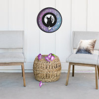 Horloge murale - Ode to Love Chat par Adiela Akoo