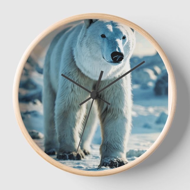 Horloge murale Ours de climat arctique (Recto)