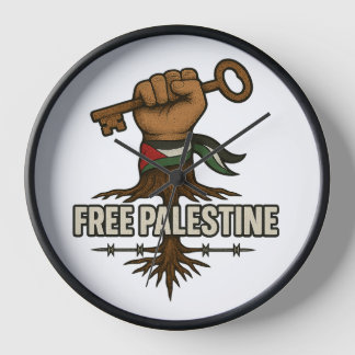 Horloge murale Palestine libre – Symbole d'espoir
