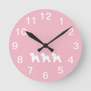 Horloge murale personnalisable de Bichon Frise