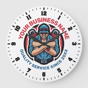 Horloge murale personnalisable en plombier