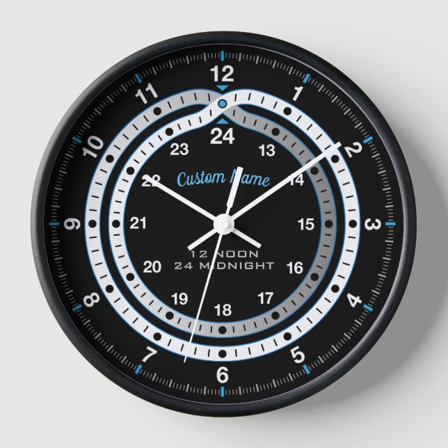 Horloge murale personnalisée 24 heures (Recto)