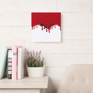 Horloge murale personnalisée à gouttes de tomate r
