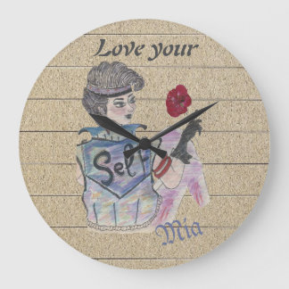 🕰️ horloge murale personnalisée "Aimez votre moi"
