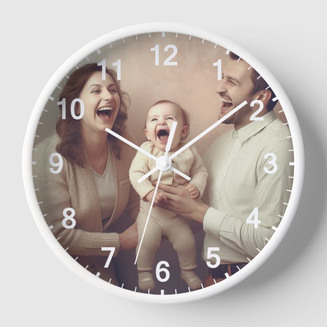 Horloge murale personnalisée (Ajouter votre propre (Recto)