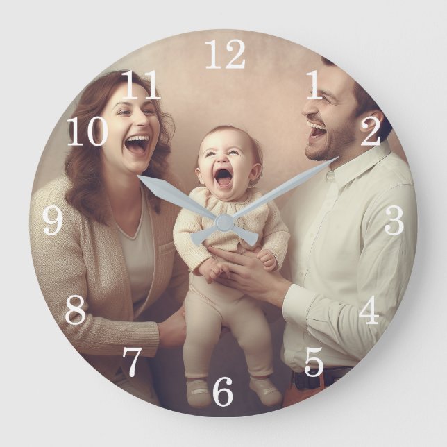 Horloge murale personnalisée (Ajouter votre propre (Recto)