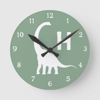 Horloge murale personnalisée Brontosaurus pour enf