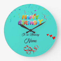 Horloge murale personnalisée - cadeau d'anniversai