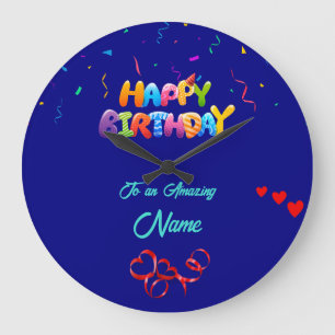 Horloge murale personnalisée - cadeau d'anniversai