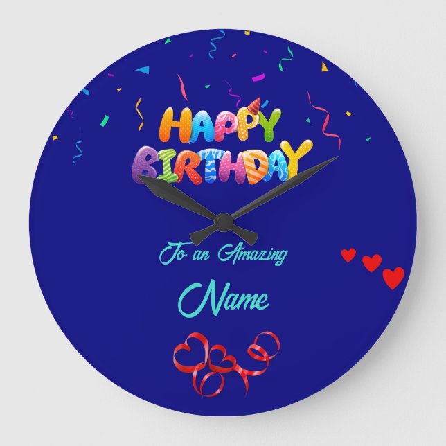 Horloge murale personnalisée - cadeau d'anniversai (Recto)