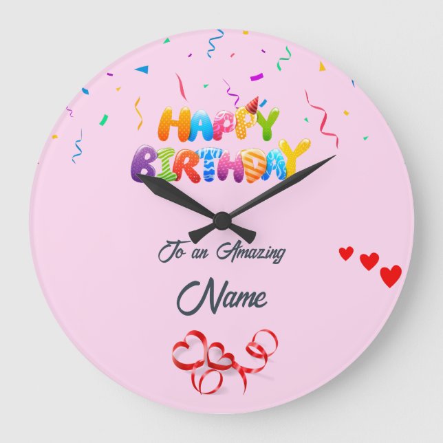 Horloge murale personnalisée - cadeau d'anniversai (Recto)