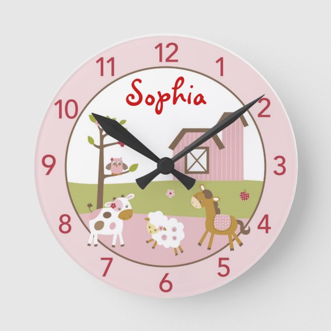 Horloge murale personnalisée de la nourricière de  (Recto)