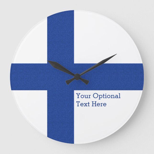 horloge murale personnalisée du drapeau finlandais (Recto)