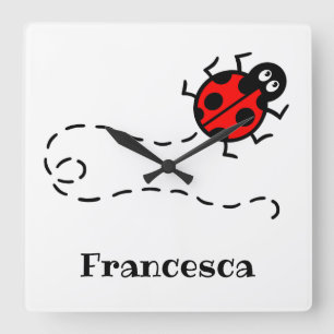 Horloge murale personnalisée du Motif Ladybird