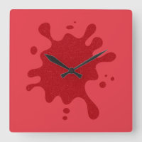 Horloge murale personnalisée éclaboussure rouge to