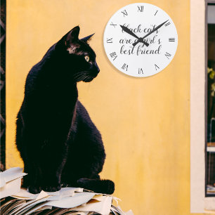 Horloge murale personnalisée Meilleure amie chat n