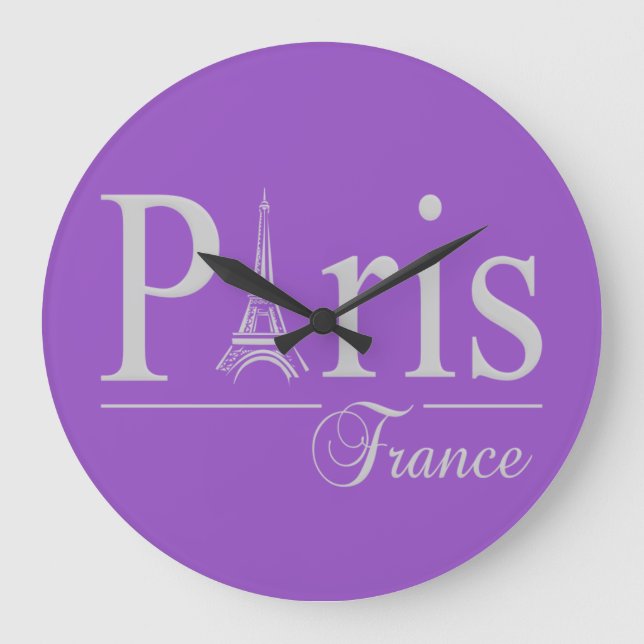 horloge murale personnalisée Paris France (Recto)