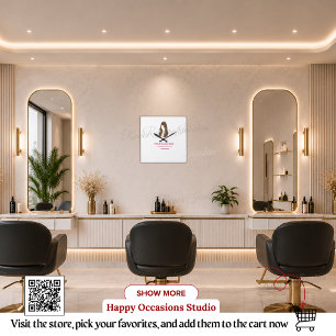 Horloge murale personnalisée pour coiffeur