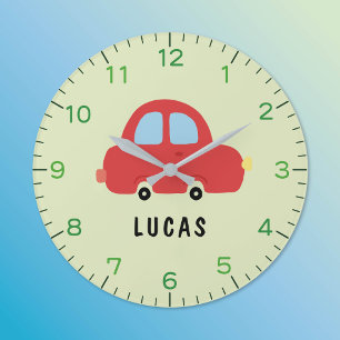 Horloge murale personnalisée pour enfants Petite v