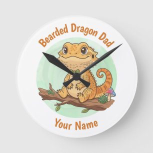 Horloge murale personnalisée pour papa de dragon b