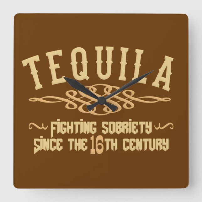 horloge murale personnalisée TEQUILA (Recto)