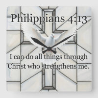 Horloge murale Philippiens 4:13 verset biblique