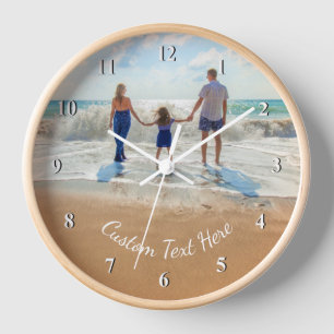 Horloge murale photo personnalisée avec vos photos