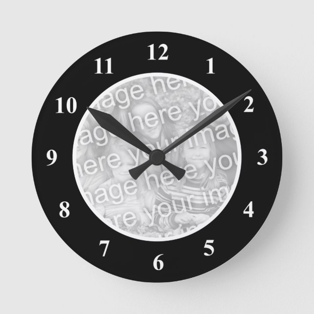 Horloge murale photo personnalisée pour bébé photo (Recto)