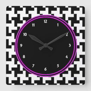 Horloge murale Pied de Poule