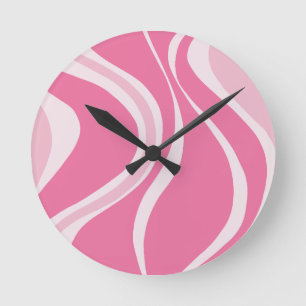 Horloge murale Pink Waves