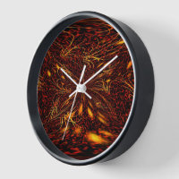 Horloge murale Plasma Fire