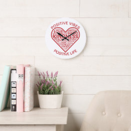 Horloge murale Positive Vibes Positive Life