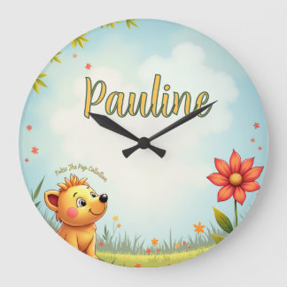 horloge murale pour enfants personnalisée - nom cu
