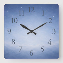 Horloge murale pour nurserie Ciel nocturne Hey Did