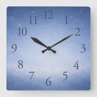 Horloge murale pour nurserie Ciel nocturne Hey Did