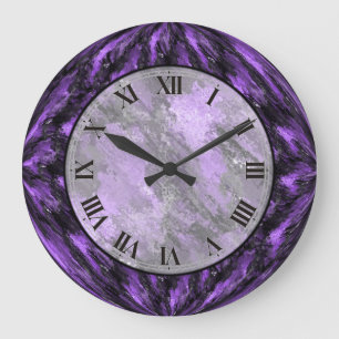 Horloge murale pourpre de marbre de Faux