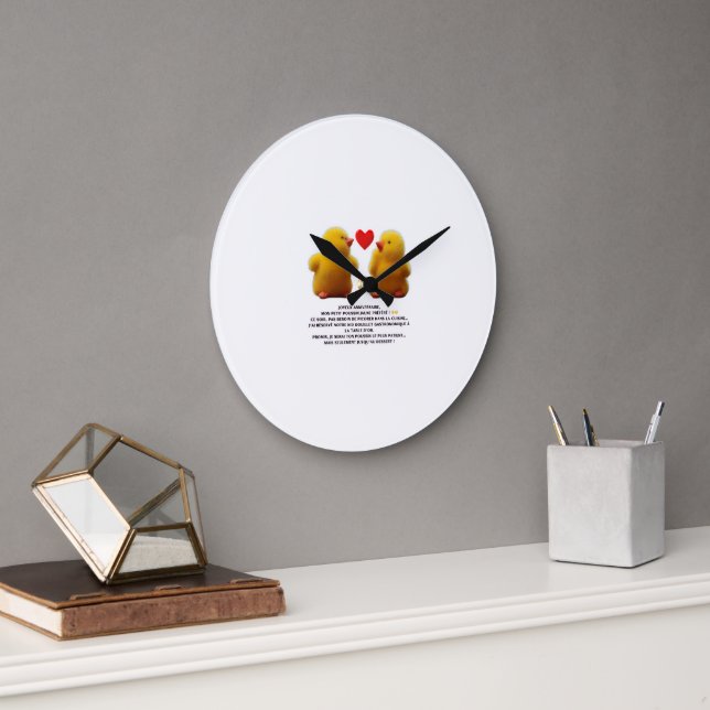 Horloge murale “Poussin jaune” – Mignonne et amusa (Bureau)