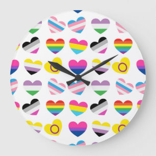 Horloge murale Pride Hearts