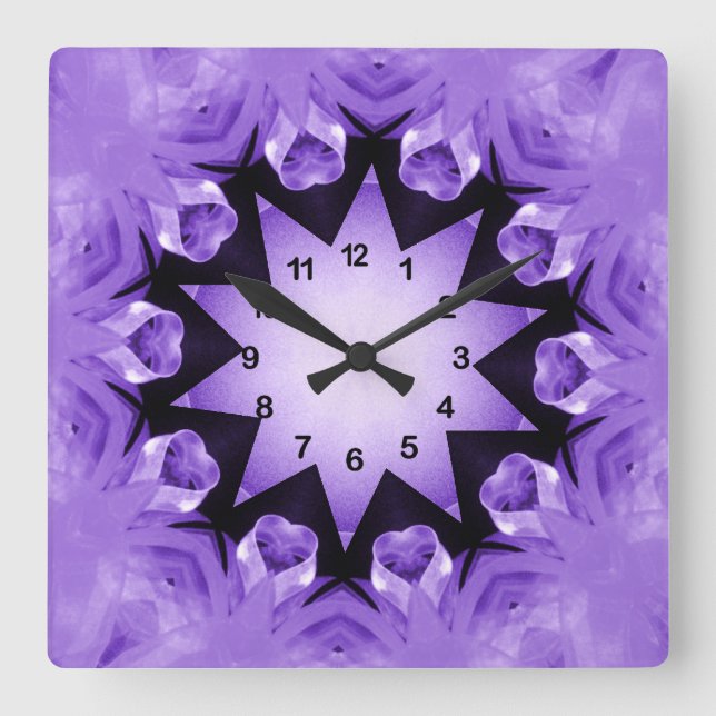 Horloge murale Purple Hearts (Recto)