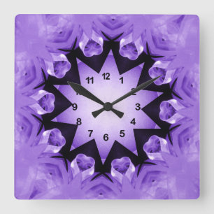Horloge murale Purple Hearts