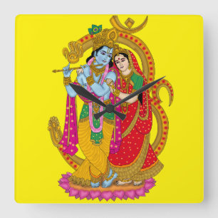 Horloge murale Radha Krishna