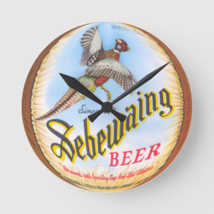 Horloge murale ronde de bière de Sebewaing