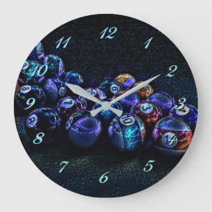 Horloge murale ronde de billards d'étincelle de